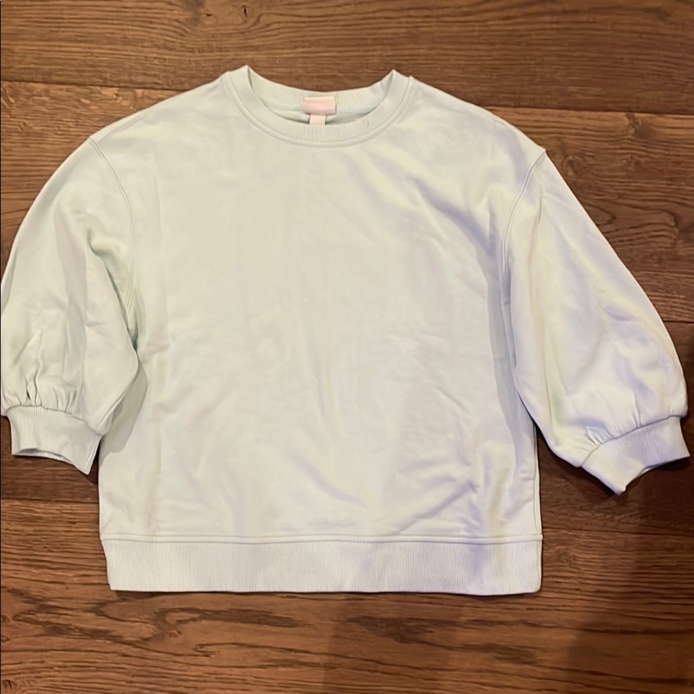 Target light turquoise 3/4 length sleeve sweatshirt